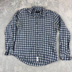 Rodd&Gunn Shirt Mens XL Blue Plaid Button Up Pocket Outdoor Flannel Work Italy